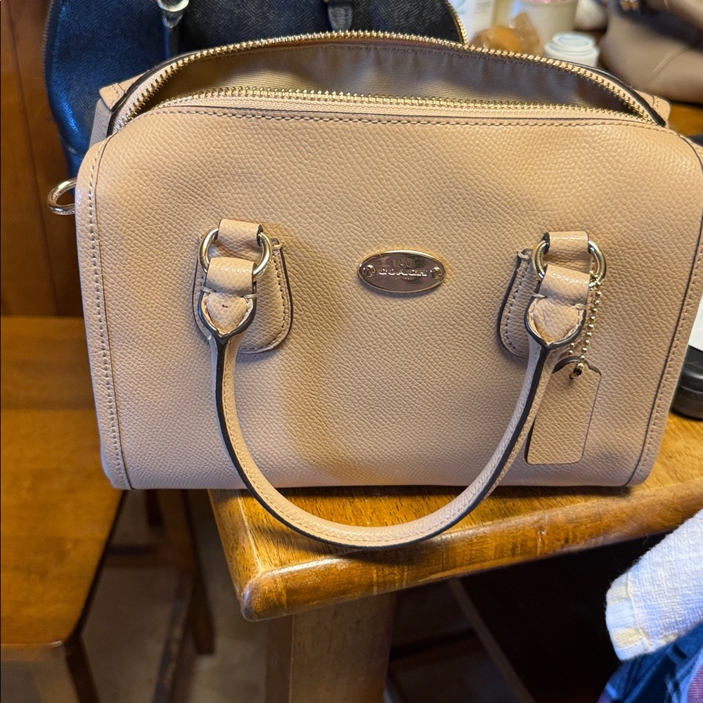 Coach Mini Bag in Beige with Gold Accents